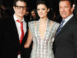 Johnny Knoxville, Jaimie Alexander and Arnold Schwarzenegger arriving for premiere of "The Last Stand" at the Odeon West End, Leicester Square, London. 22/01/2013 Picture by: Steve Vas/shutterstock.com
