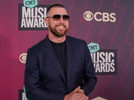 AUSTIN, TX - APR 2: Travis Kelce attends the 2023 CMT Music Awards at Moody Center on April 2, 2023 in Austin, Texas. (Debby Wong/Shutterstock)